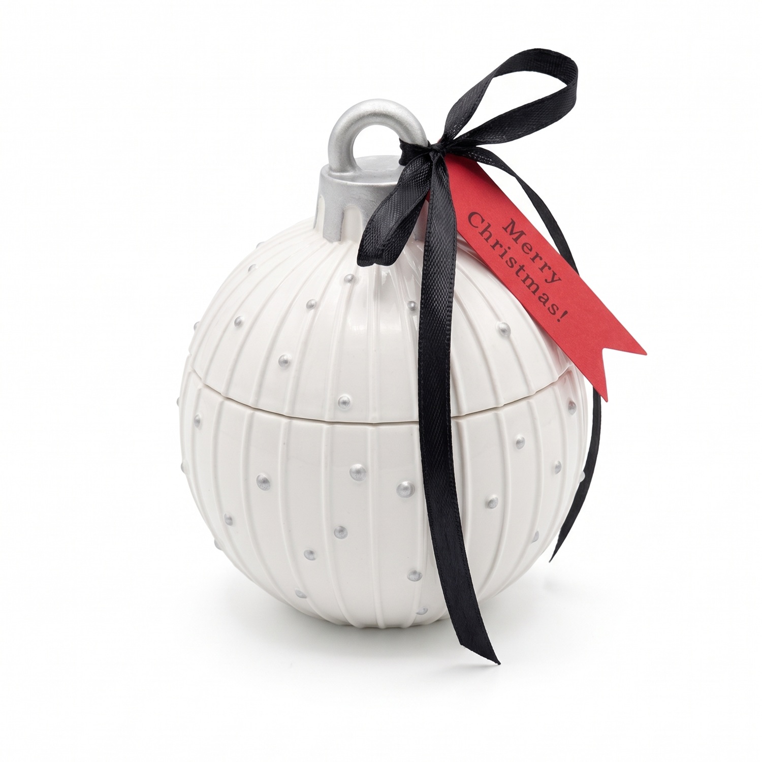 Свещ Christmas Bauble Charming - Бяла / Златна / Зимна магия