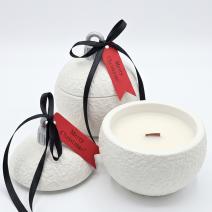 Свещ Christmas Bauble Classic MINI - Бяла / Сребърна / Зимно вълшебство
